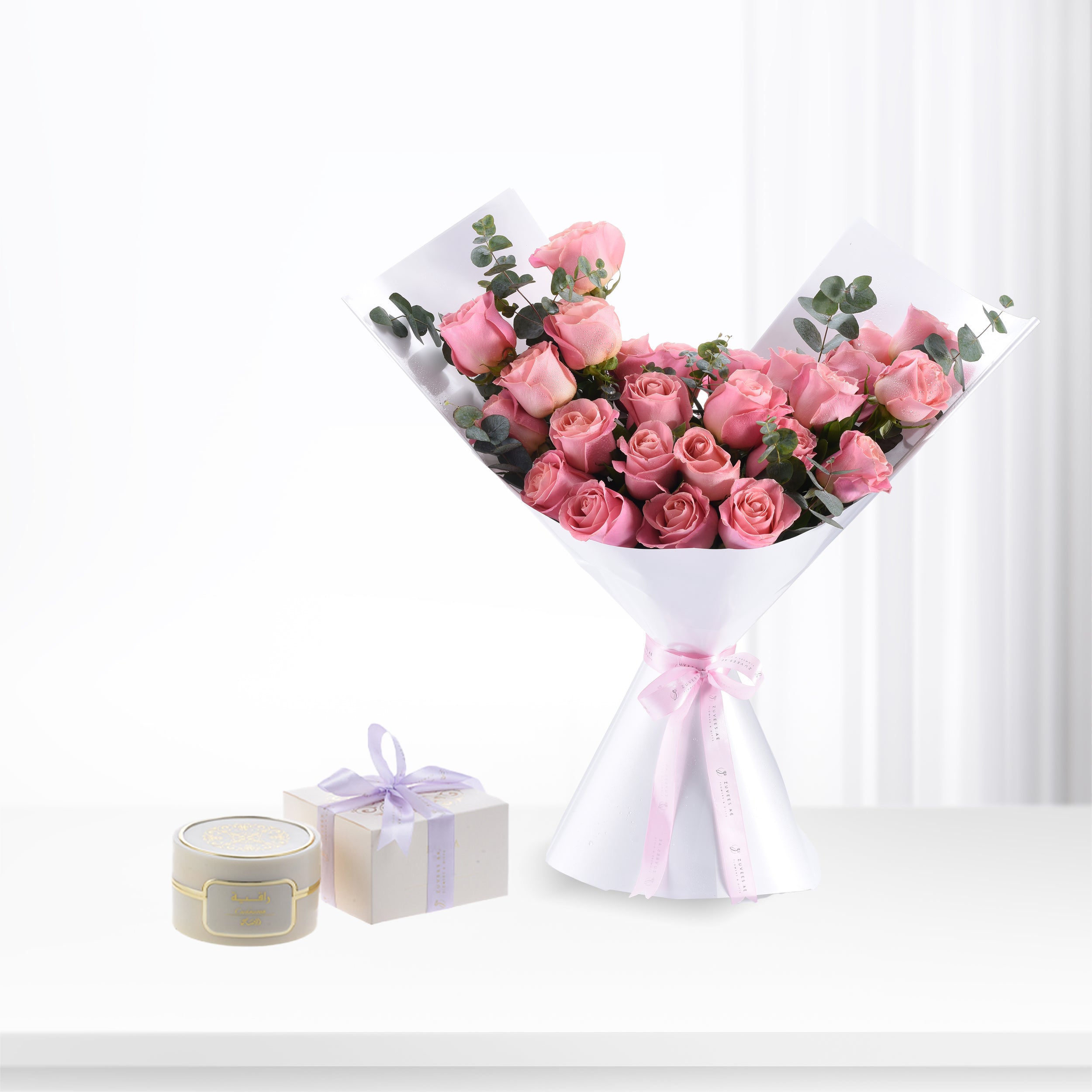 Hermosa Roses & Rasasi Bakhoor Gift Set