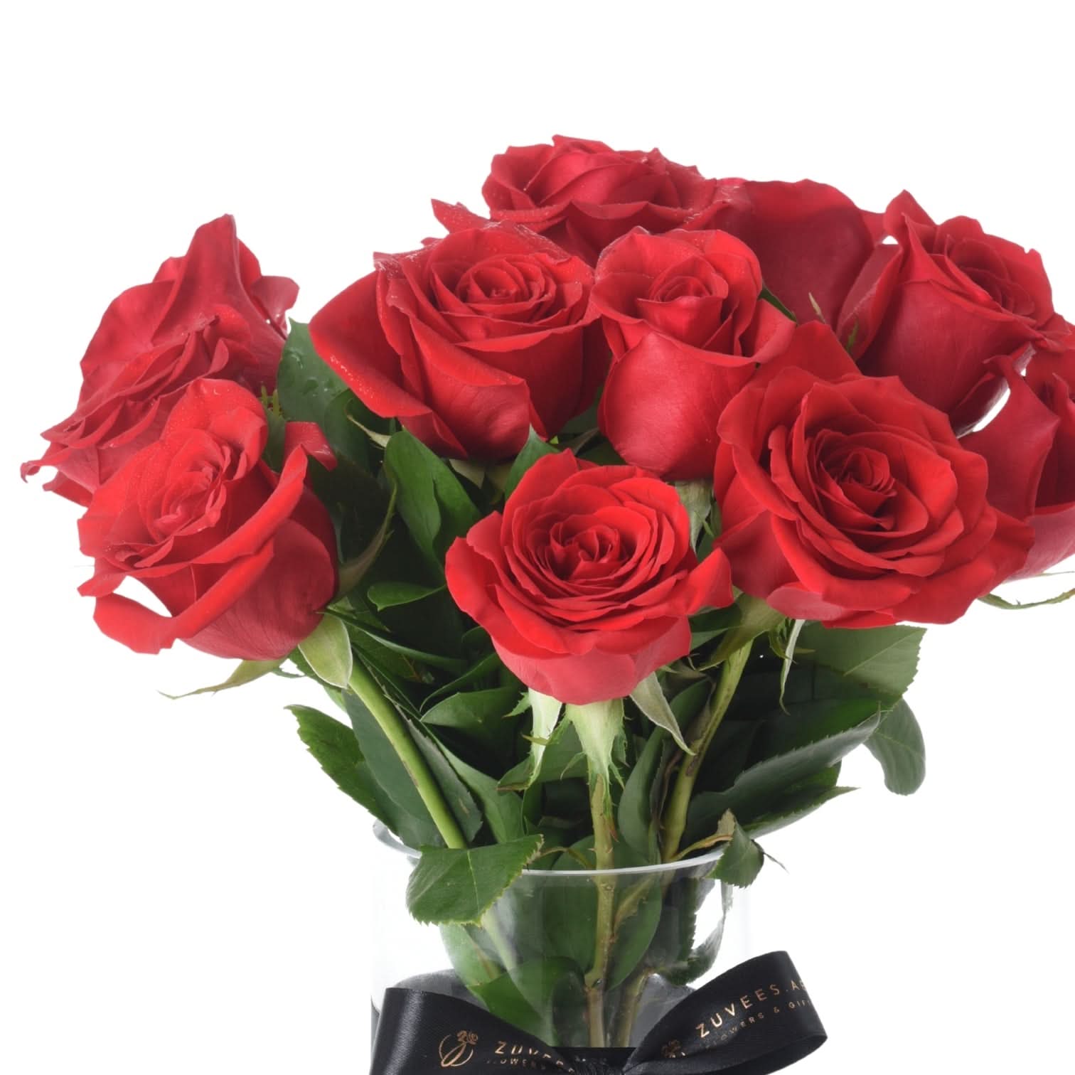 12 Red Roses In You Are My World Vase Cake Combo - Zuvees.ae