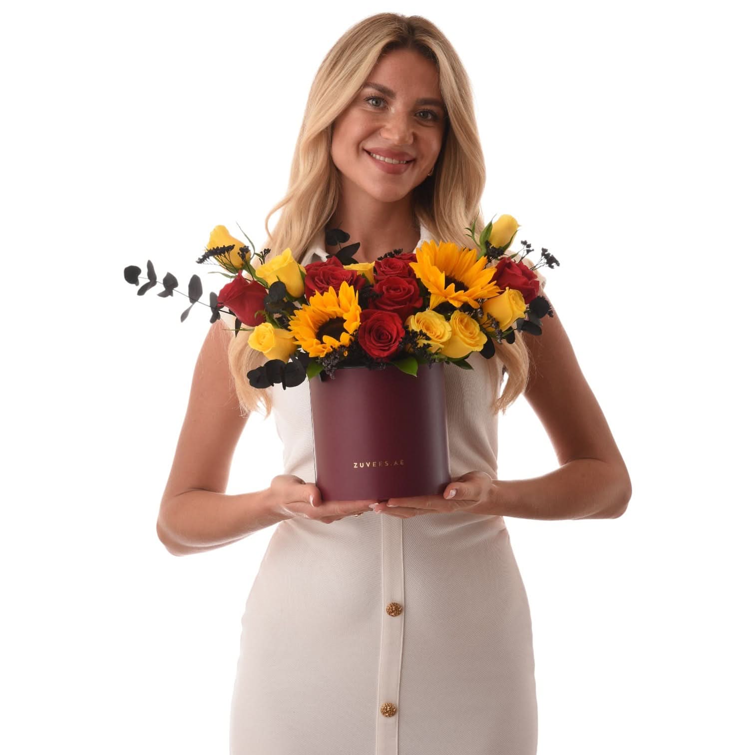 Crimson Sol Bloom Box with Bostani Chocolates