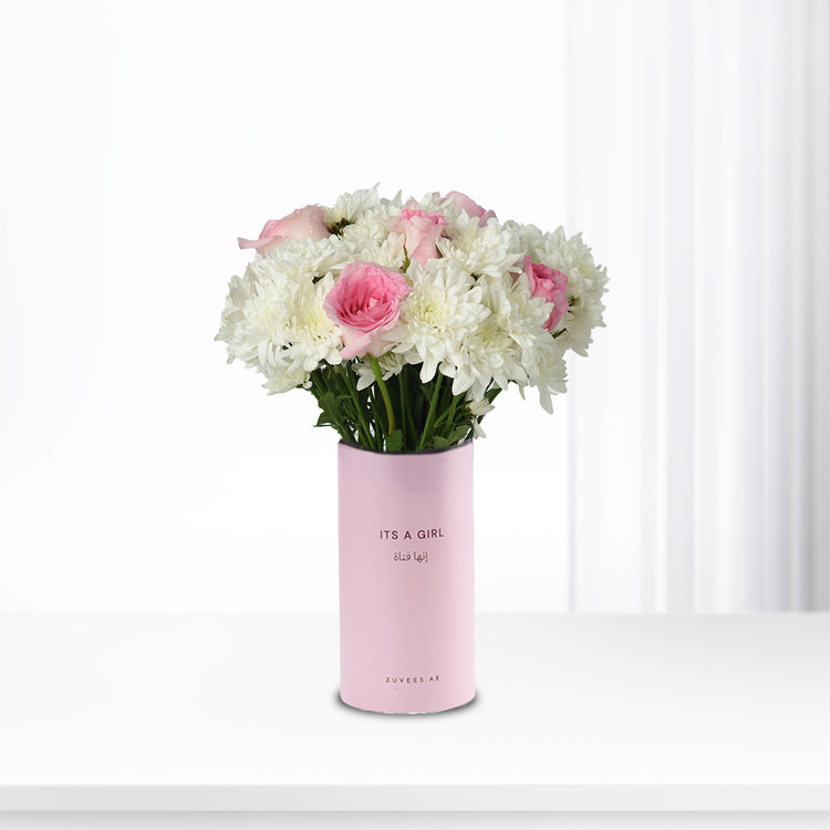 Blooming in Pink It’s A Girl Vase - Zuvees.ae
