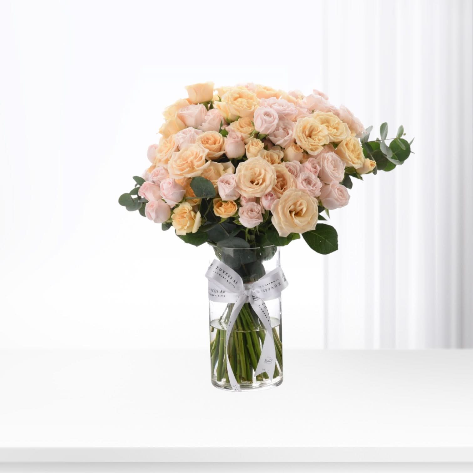 Blushing Dawn Glass Vase