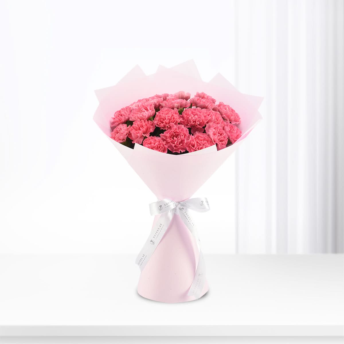 Carnations in Velvet Light Bouquet - Zuvees.ae