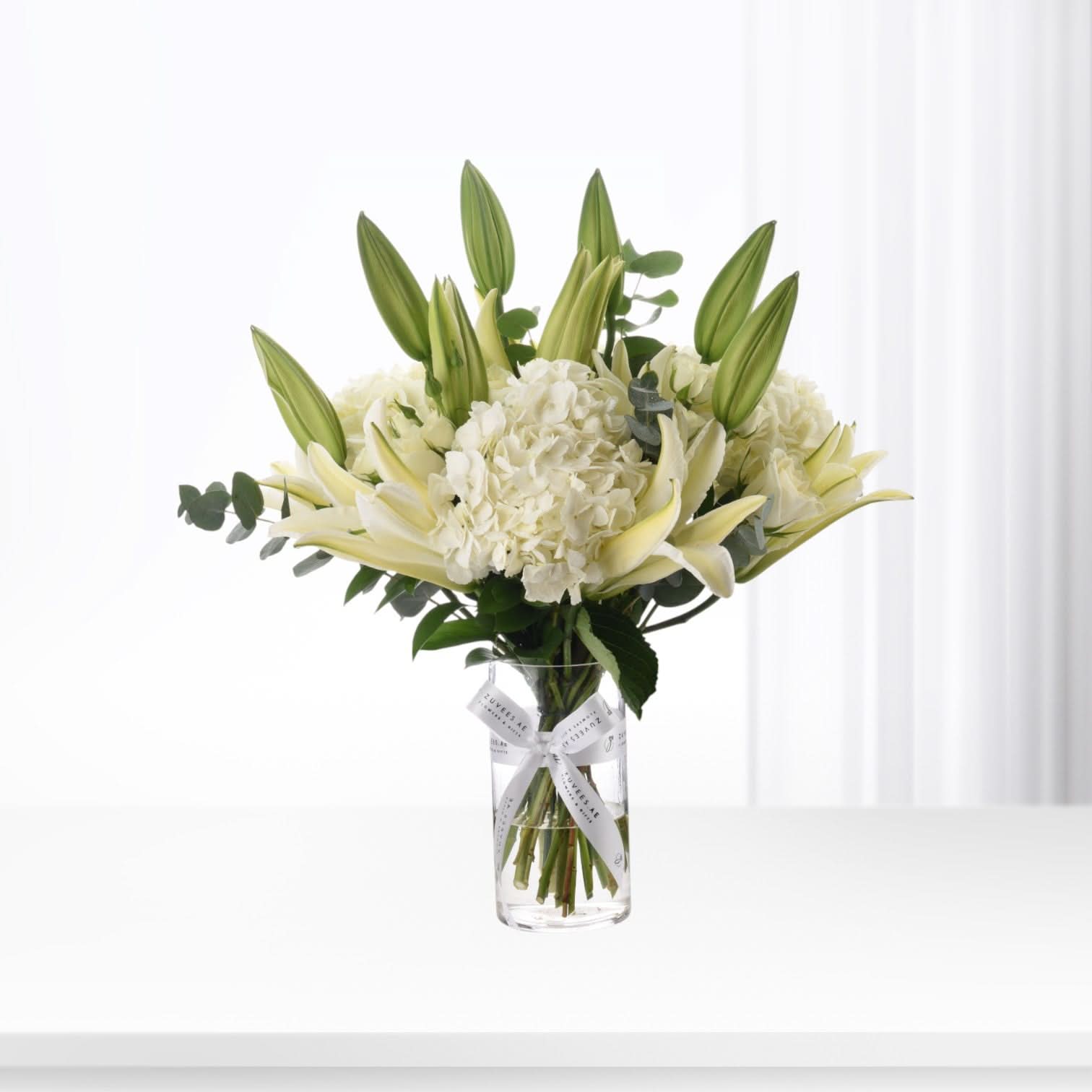 Celestial Bloom in Glass Vase