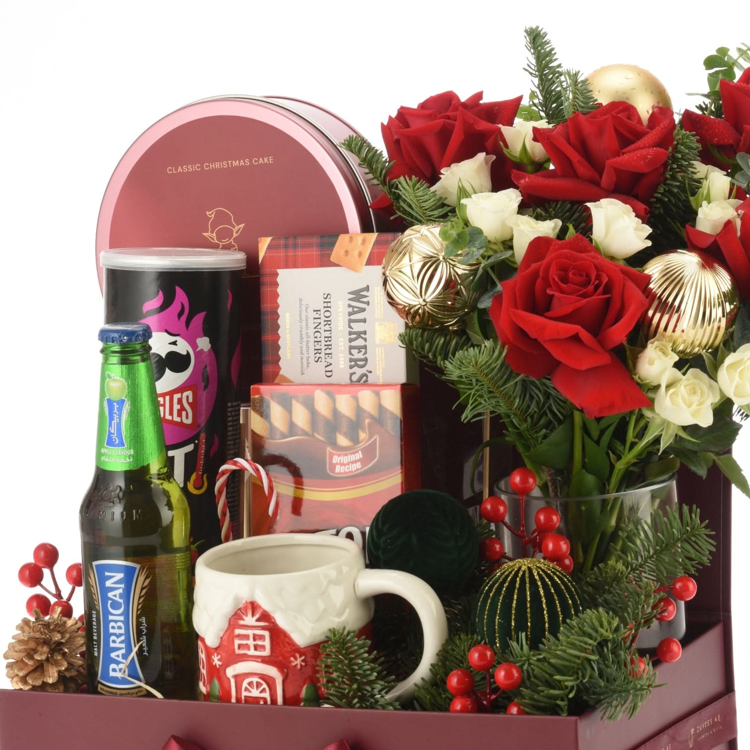 Christmas Bloom & Treats Hamper Box