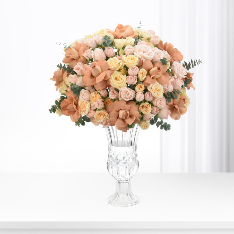Desert Blush Dome Crystal Vase - Zuvees.ae
