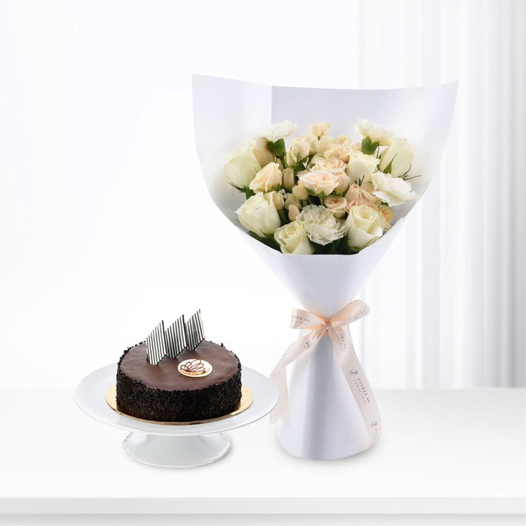 Grace & Bloom Bouquet Cake Combo - Zuvees.ae