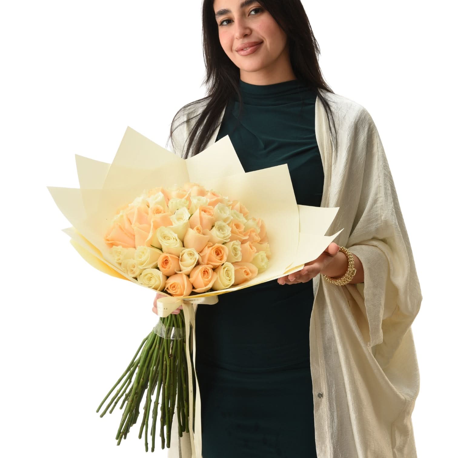 Peach Halo Bouquet - Zuvees.ae