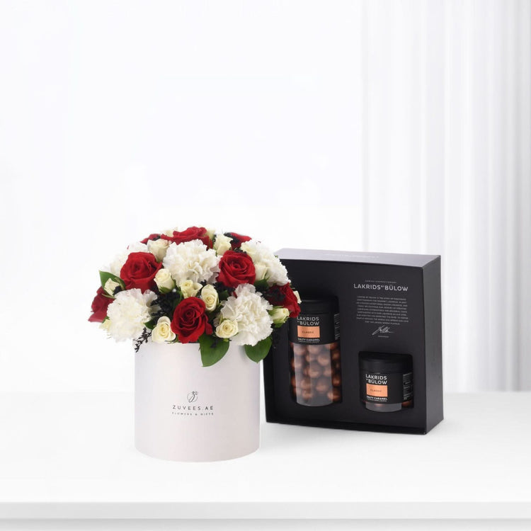 Red Sands White Box with Chocolate Combo