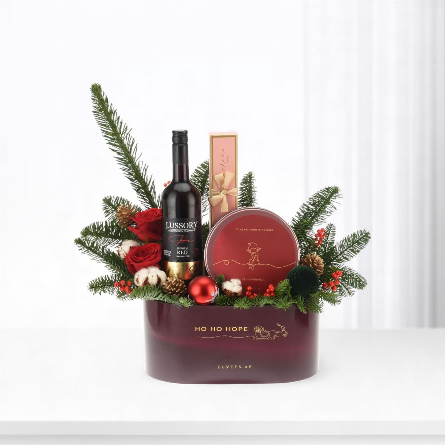 Red & Evergreen Christmas Box
