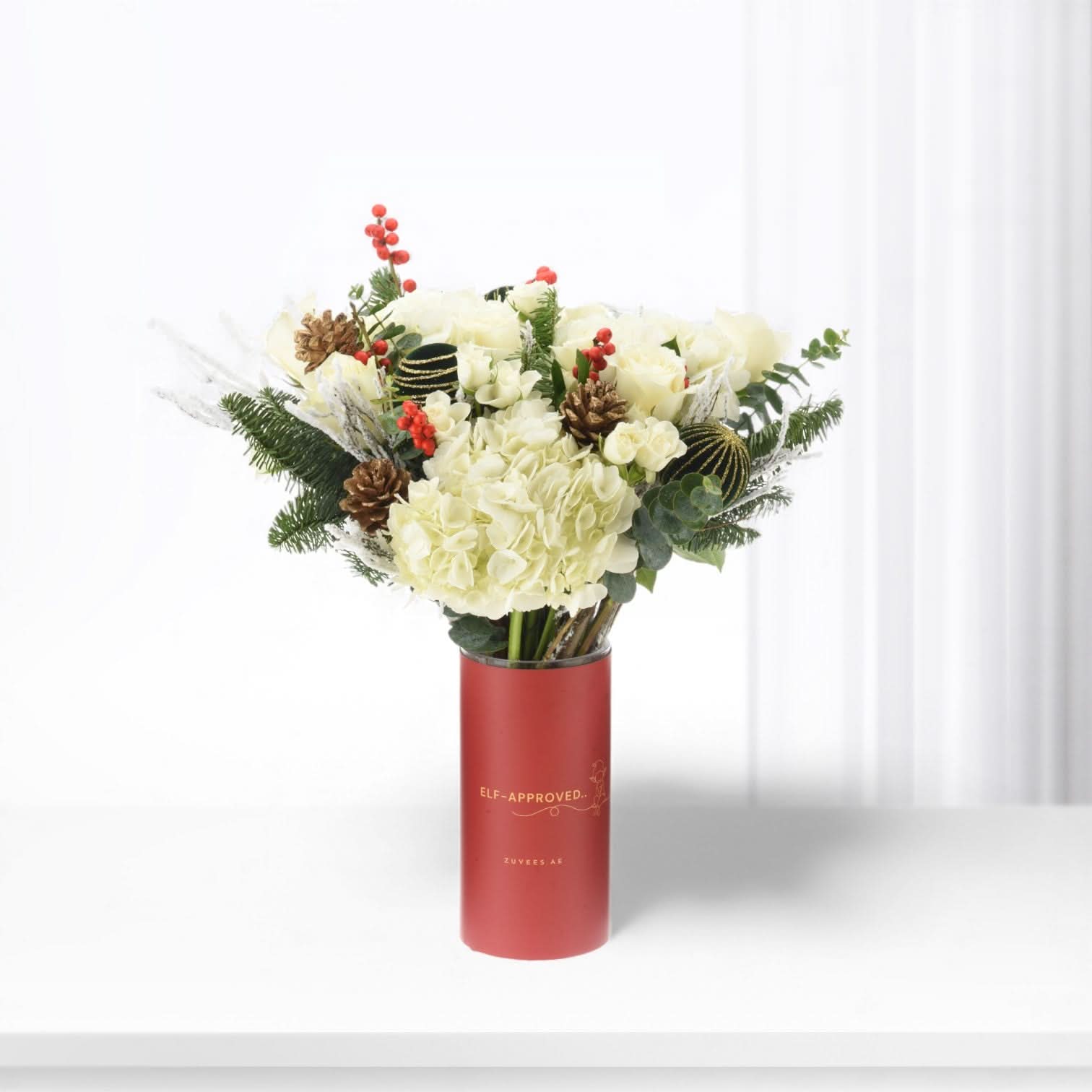 Snowy Christmas Bloom Vase