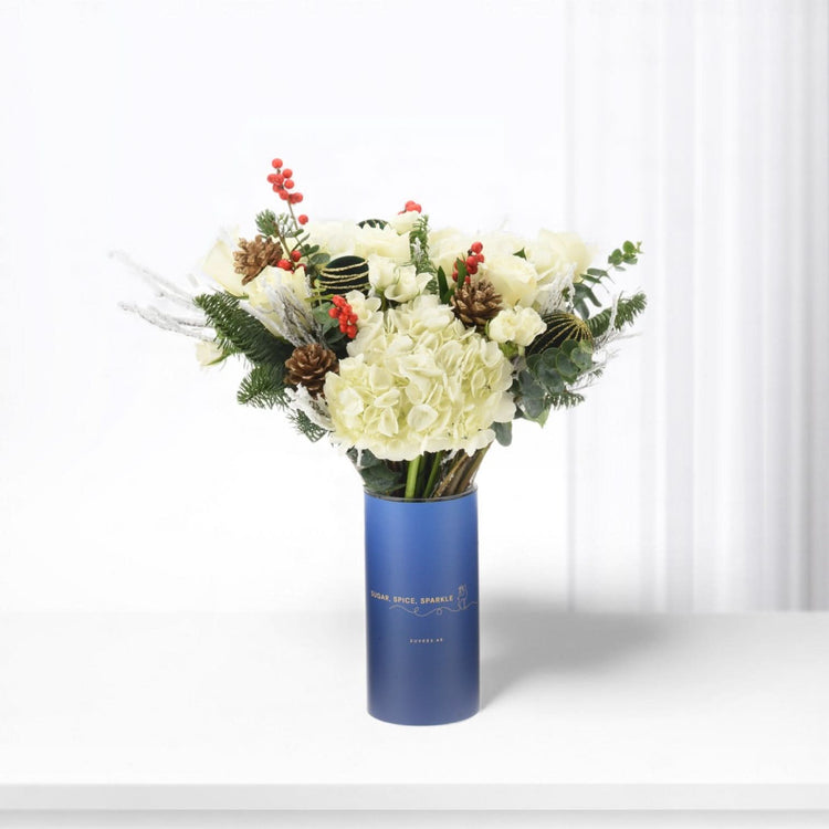 Snowy Christmas Bloom Vase