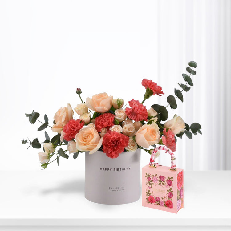 Sunset Bliss Birthday Box Chocolate Combo - Zuvees.ae