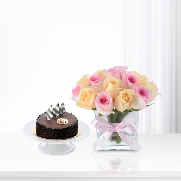 The Feminine Duet Roses Cake Combo - Zuvees.ae