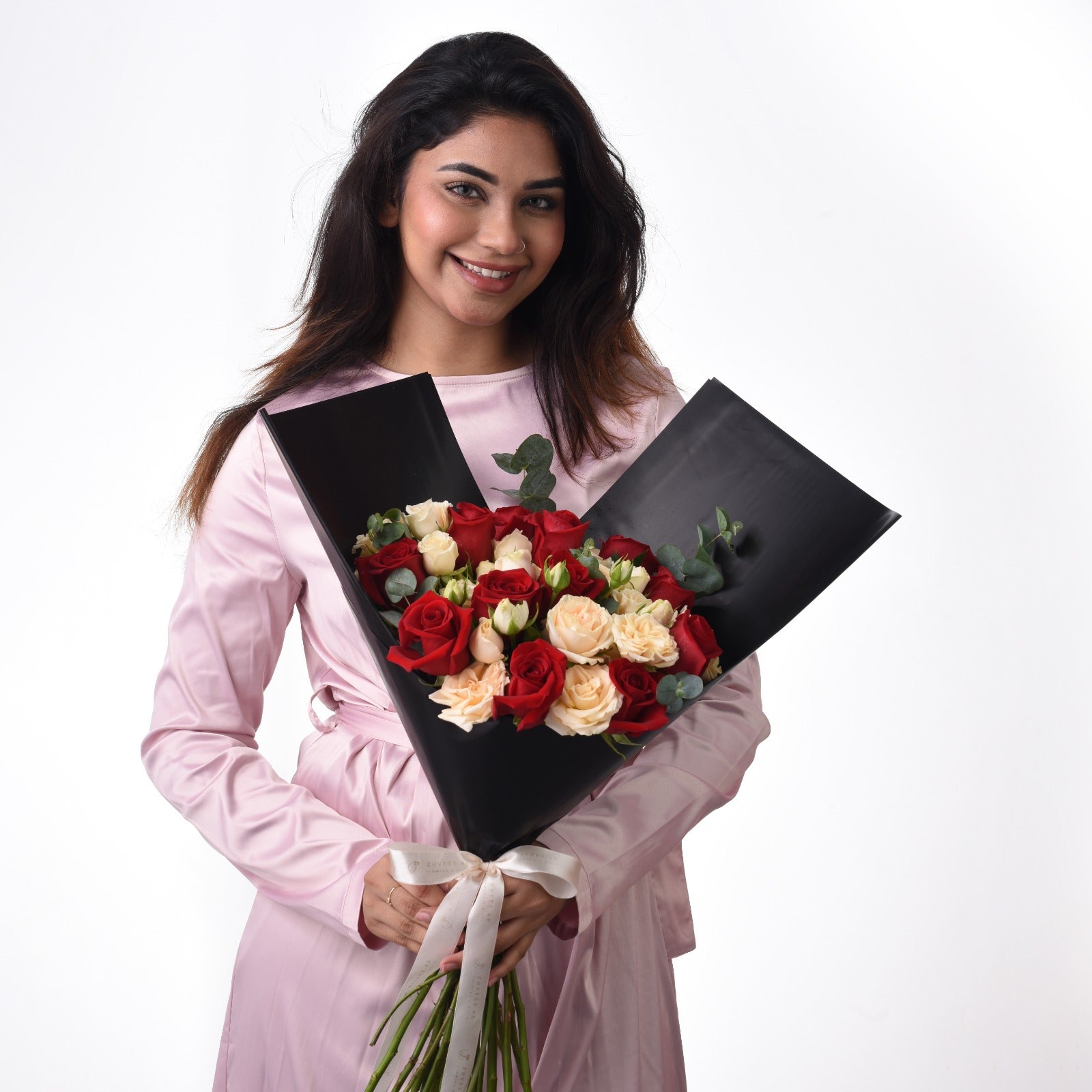 20 Red & Peach Roses Bouquet