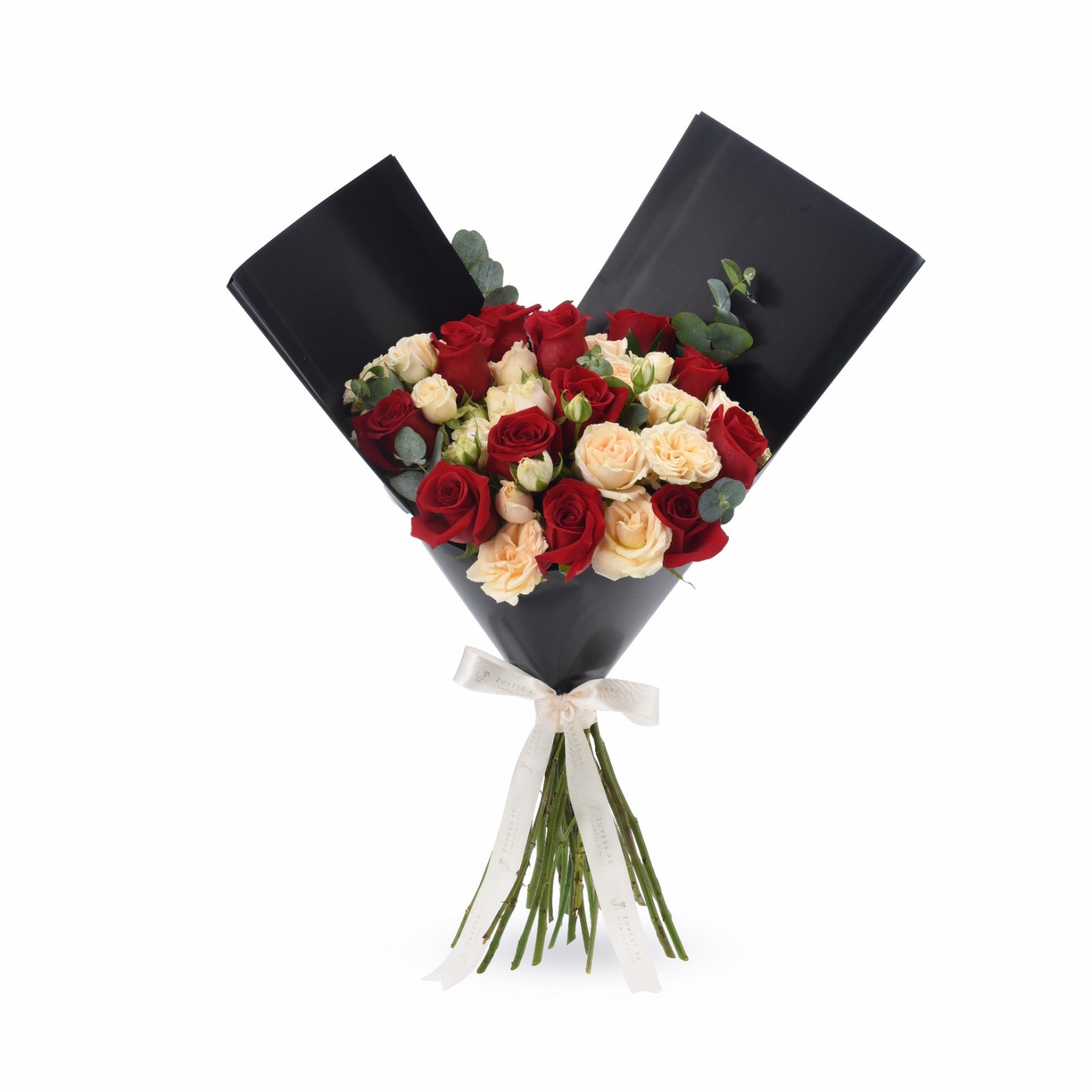 20 Red & Peach Roses Bouquet