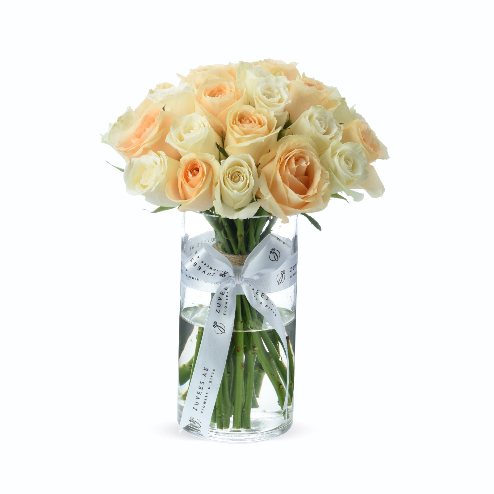Peach & Ivory Harmony Vase Arrangement