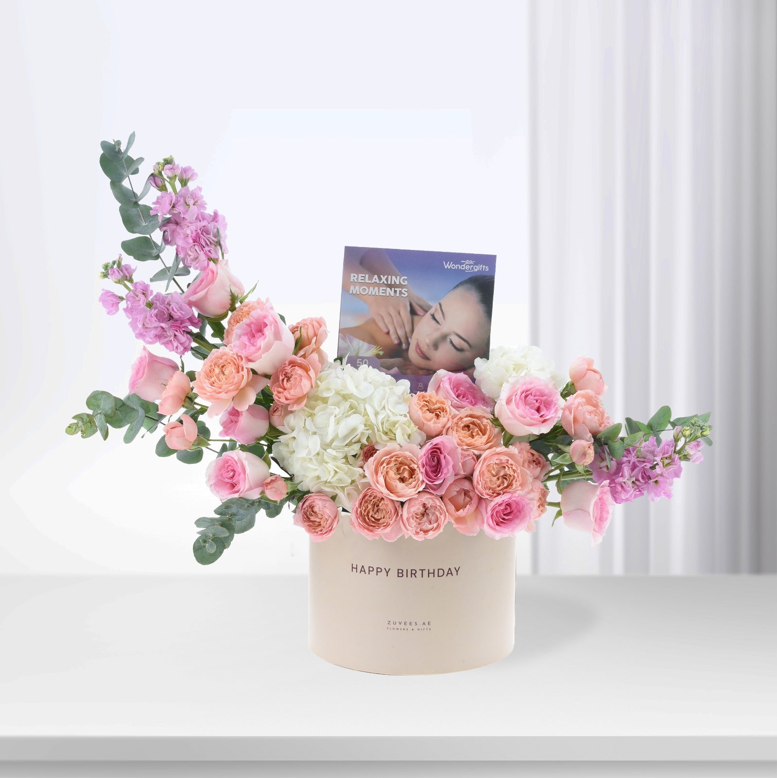 Pink Elegance Birthday Bloom Experience Box – Flowers & Wondergifts