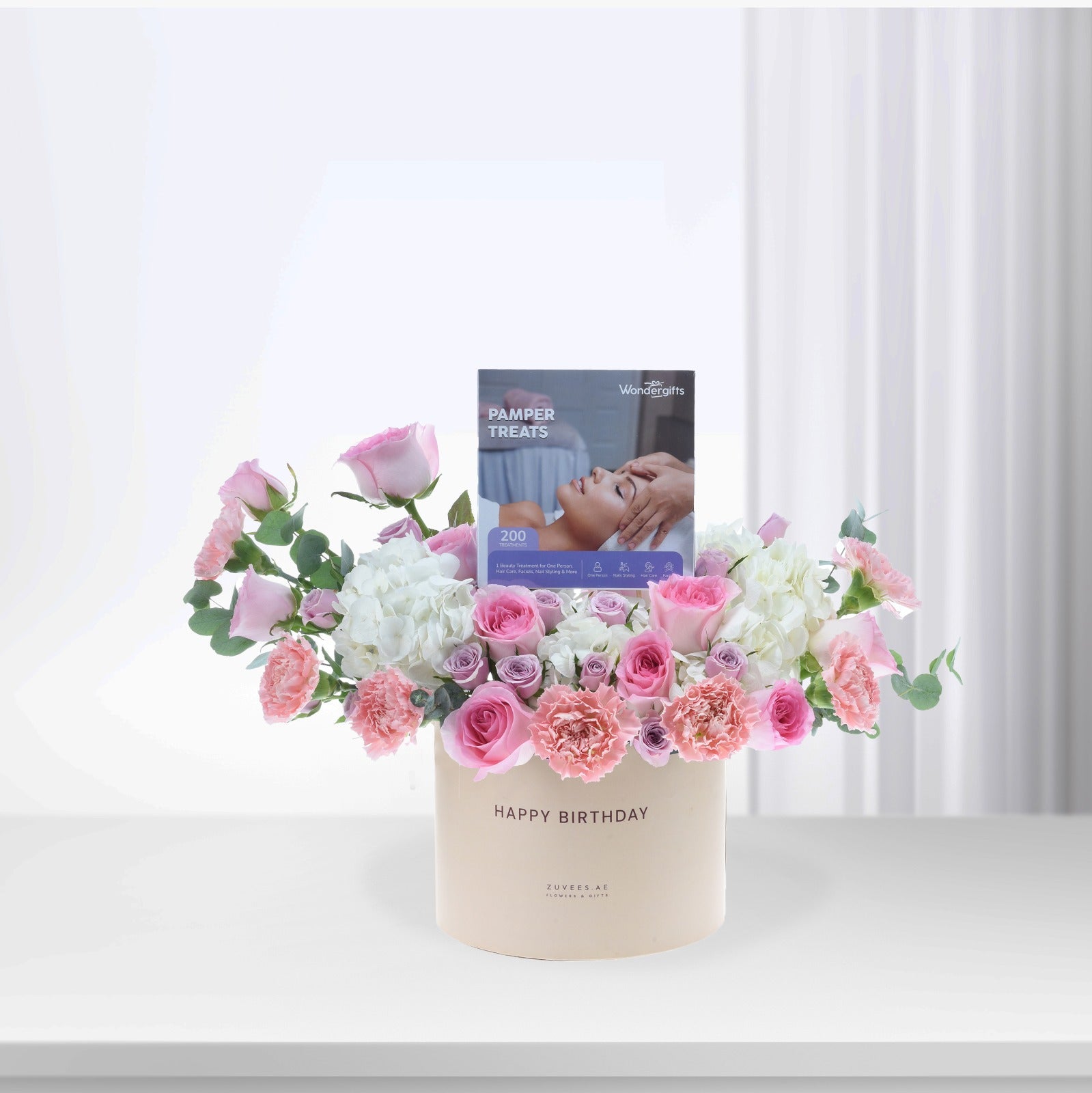 Pink Grace Birthday Bloom Experience Box – Flowers & Wondergifts