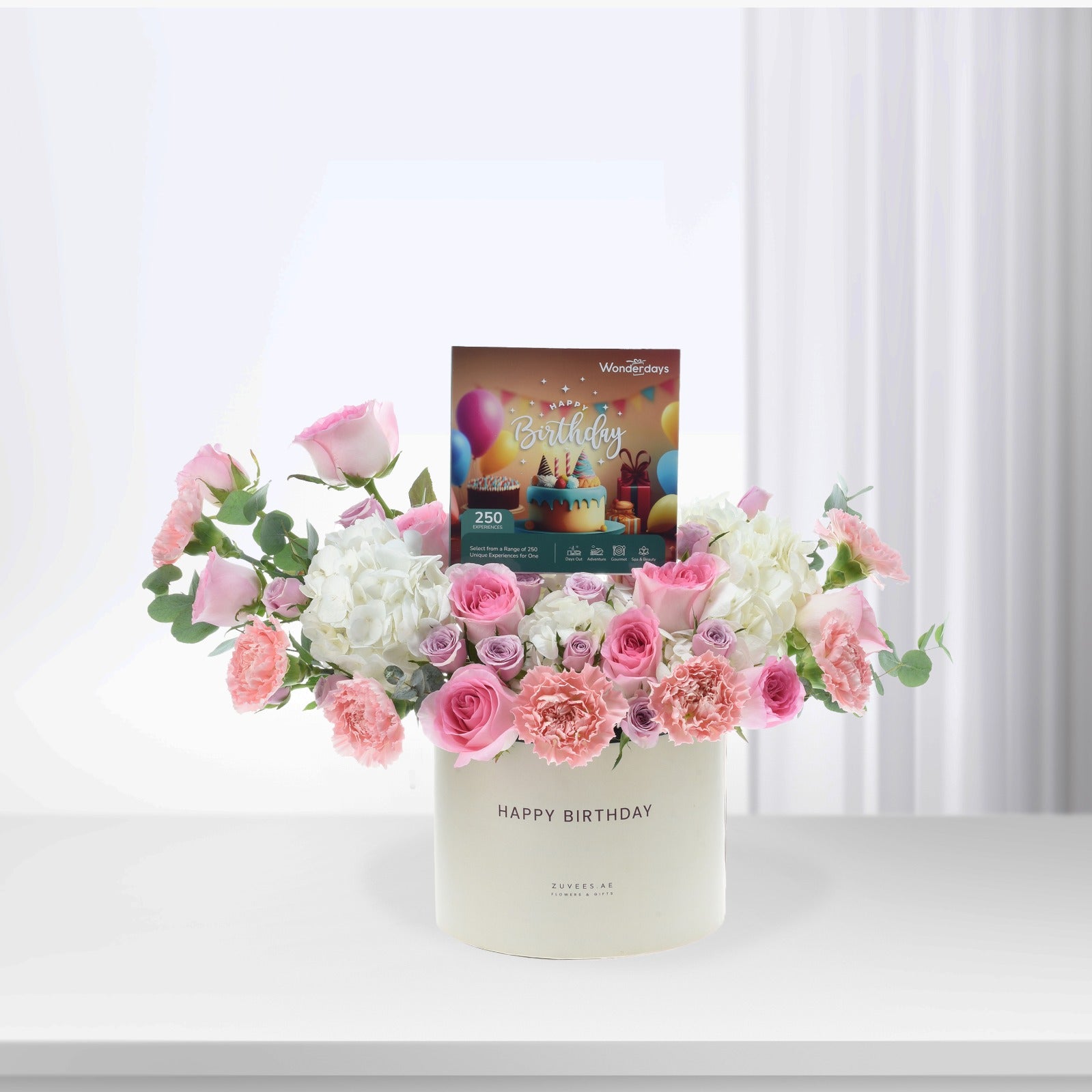 Pink Grace Birthday Bloom Experience Box – Flowers & Wondergifts