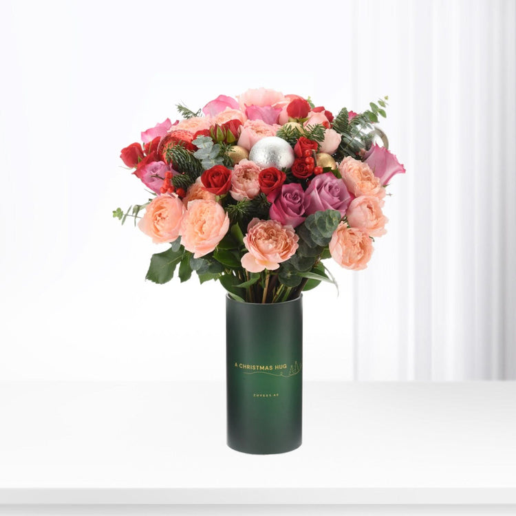 Winter Wishes Rose Vase