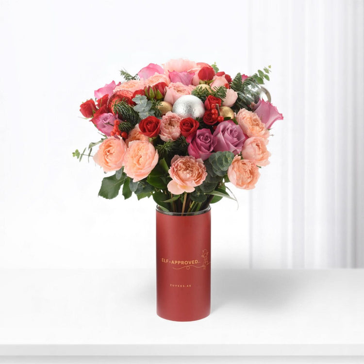 Winter Wishes Rose Vase