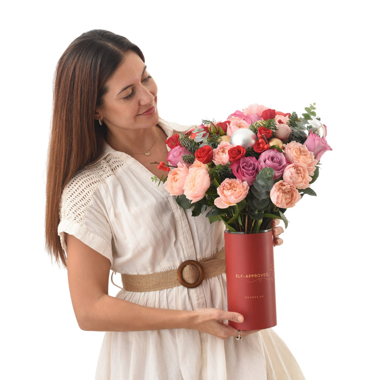 Winter Wishes Rose Vase