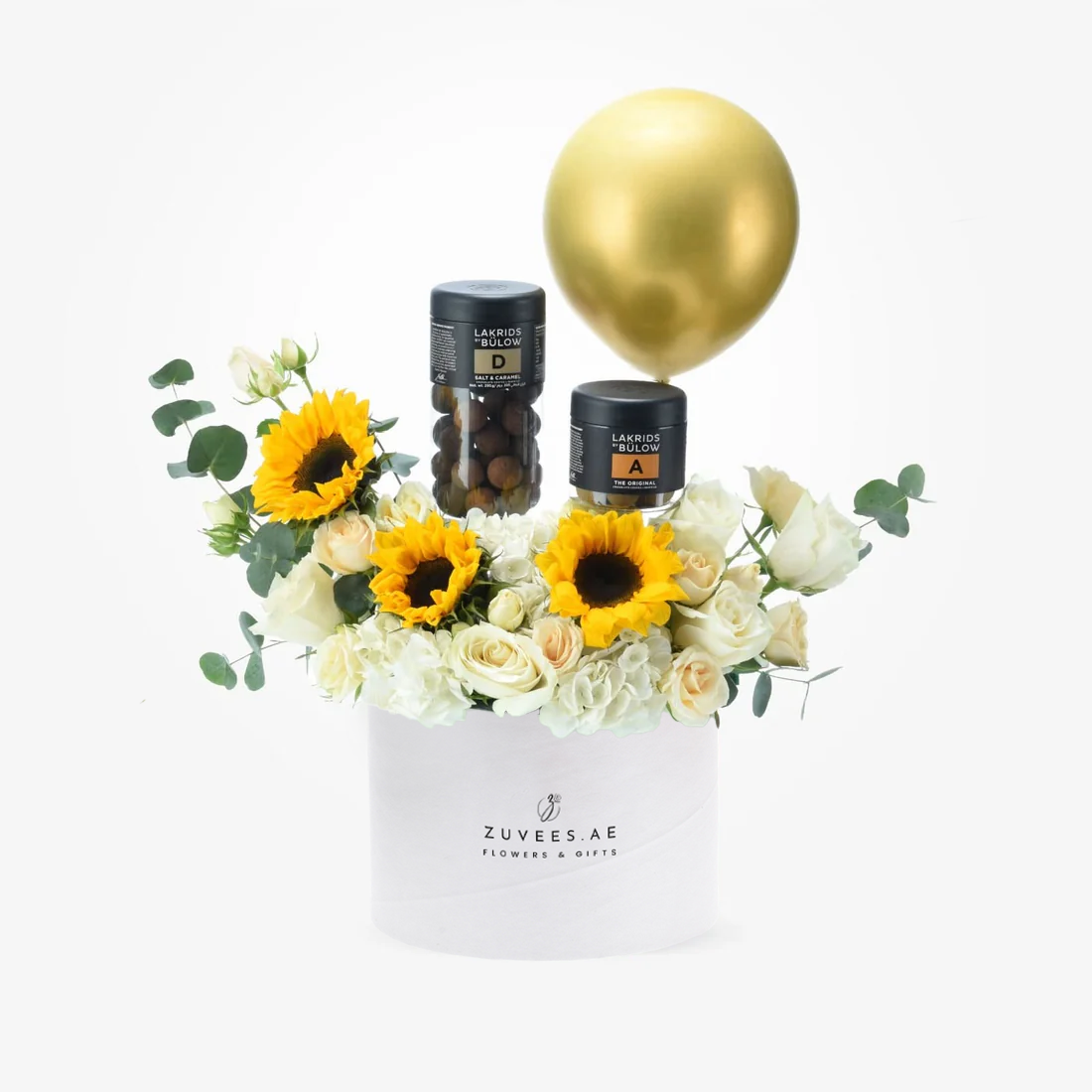 Diwali Sun & Bloom Hamper with Gold Balloon