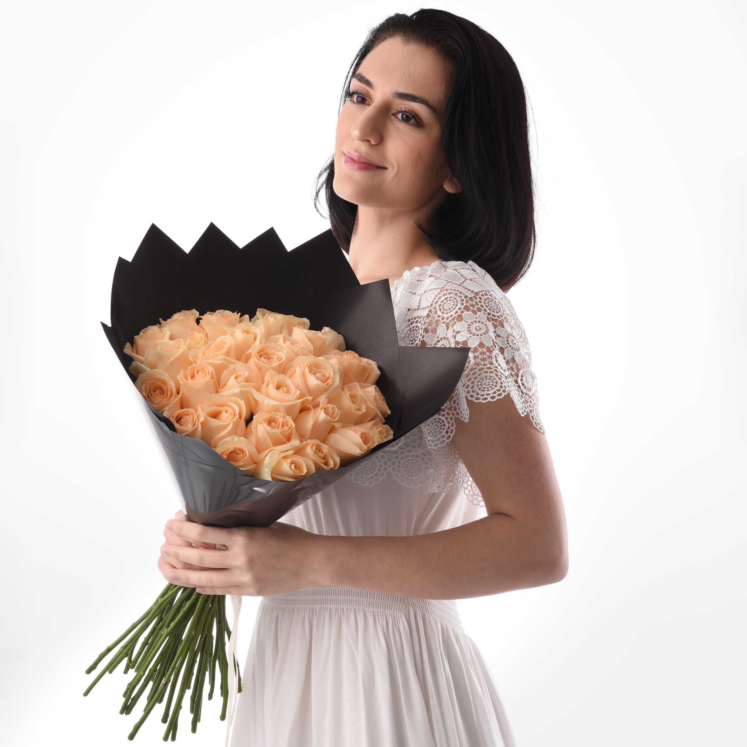Peach Dream Rose Bouquet
