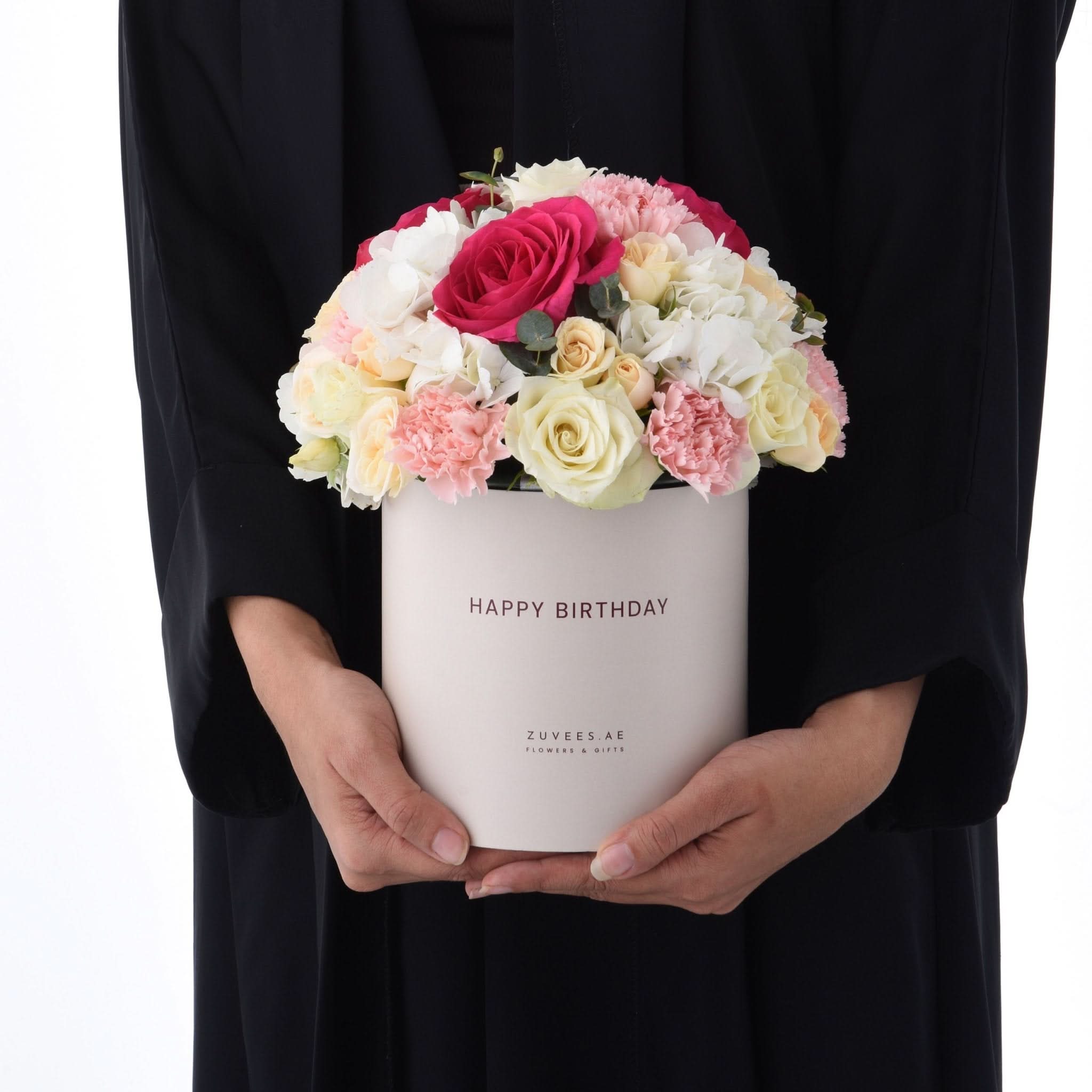 Pink Floyd & Ivory Birthday Bloom Box - Zuvees.ae
