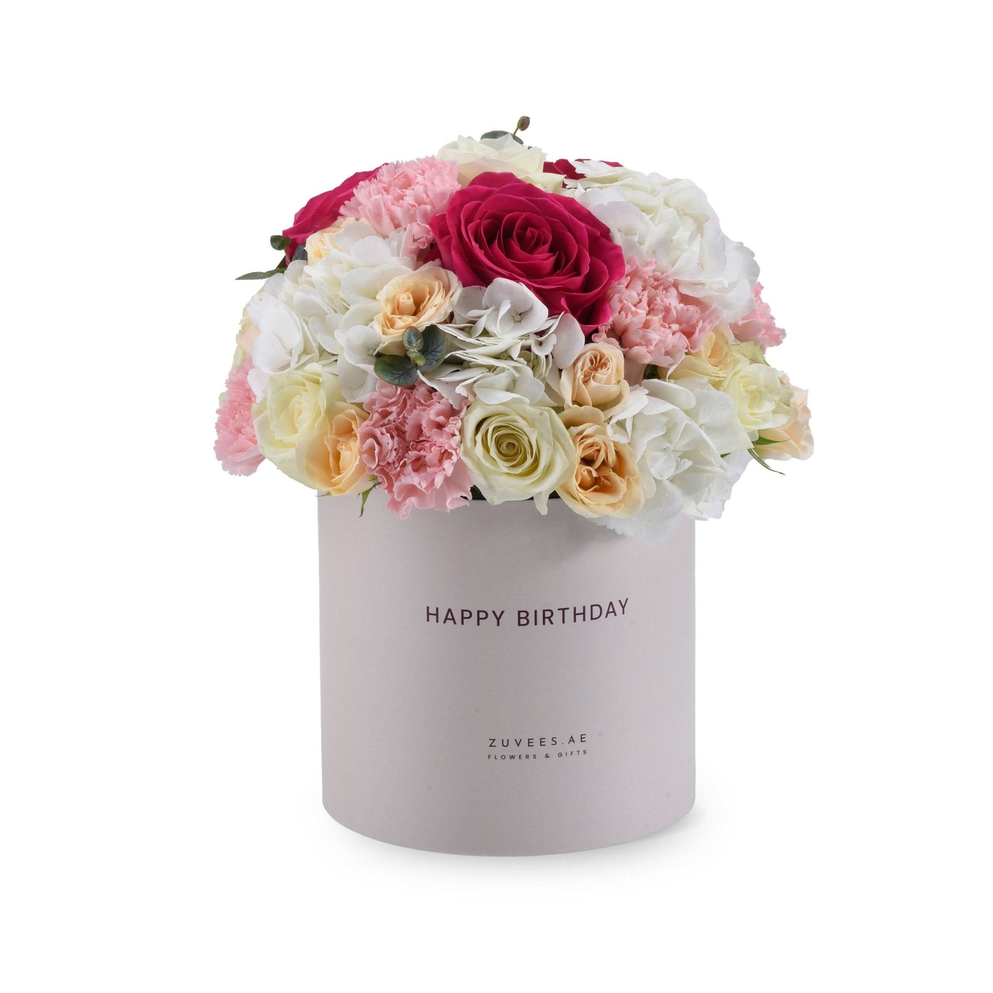 Pink Floyd & Ivory Birthday Bloom Box - Zuvees.ae