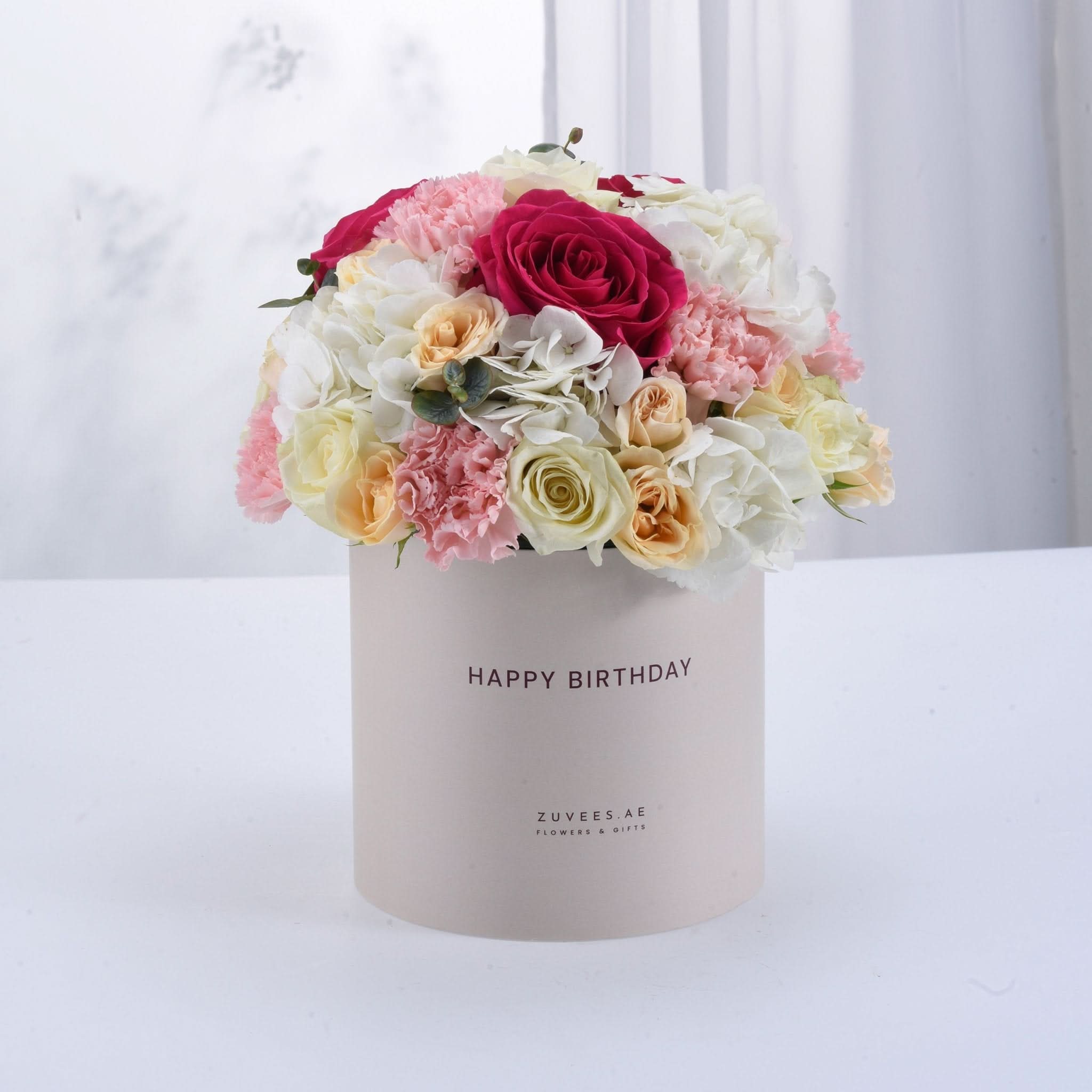 Pink Floyd & Ivory Birthday Bloom Box - Zuvees.ae
