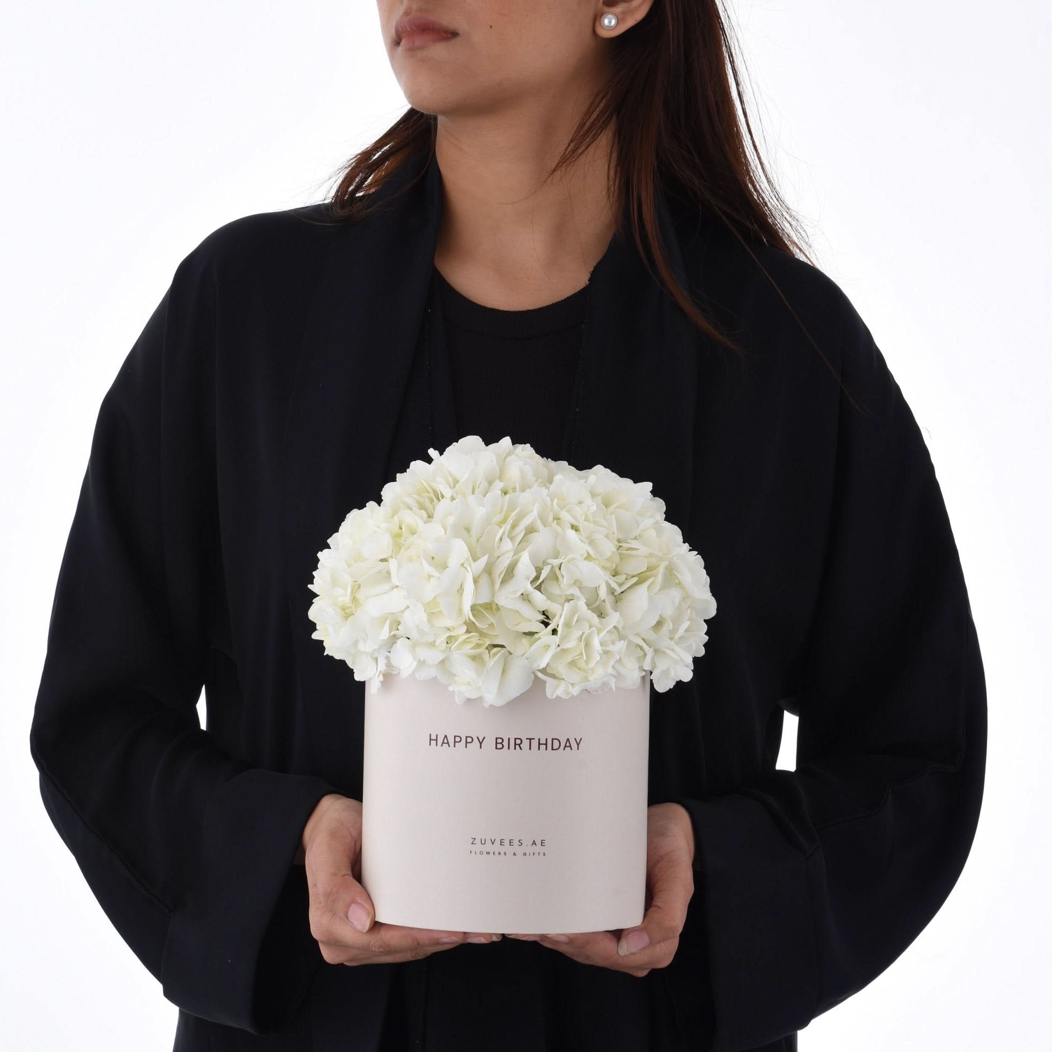 Pure Bliss Hydrangea Birthday Box - Zuvees.ae