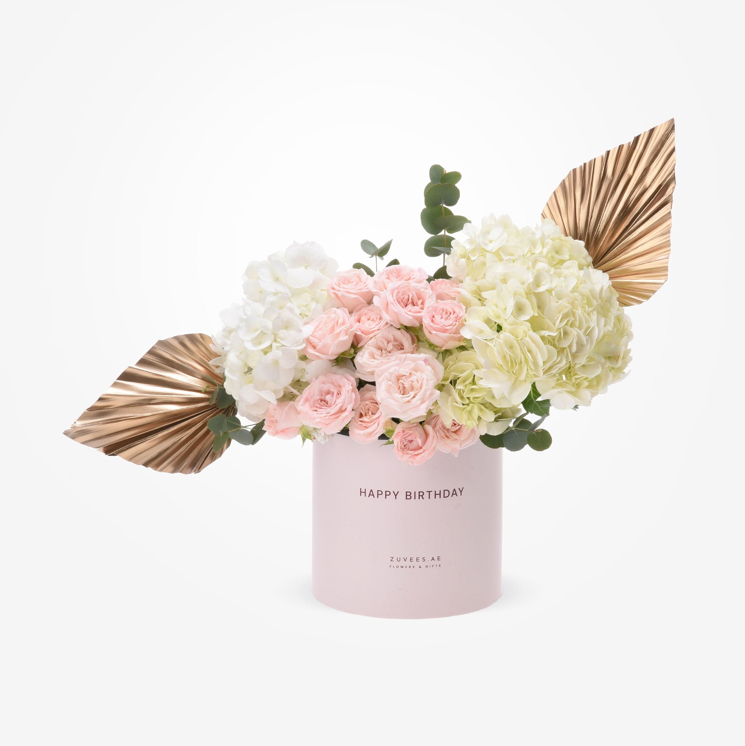 Golden Grace Happy Birthday Flower Box