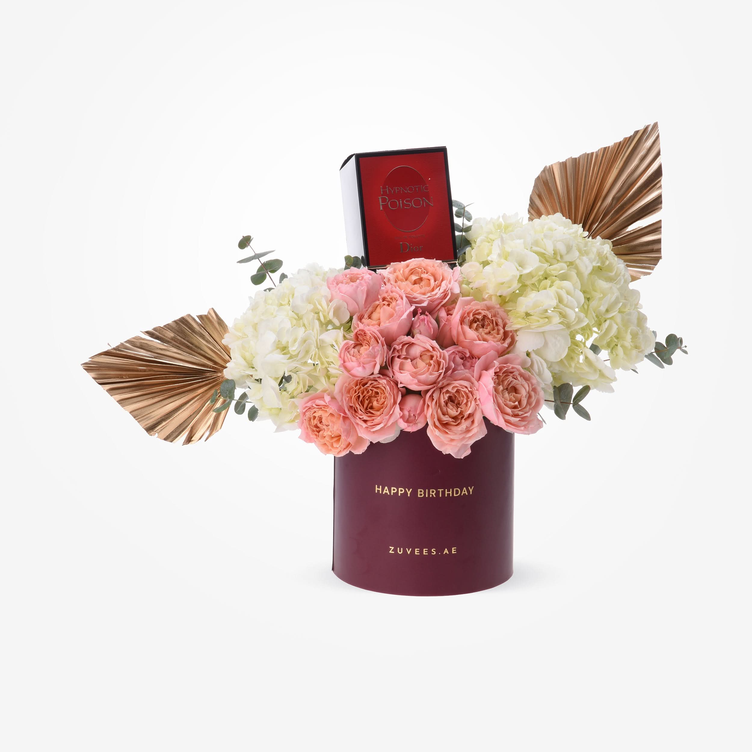 Golden Peach – Birthday Bloom Box with Fragrance
