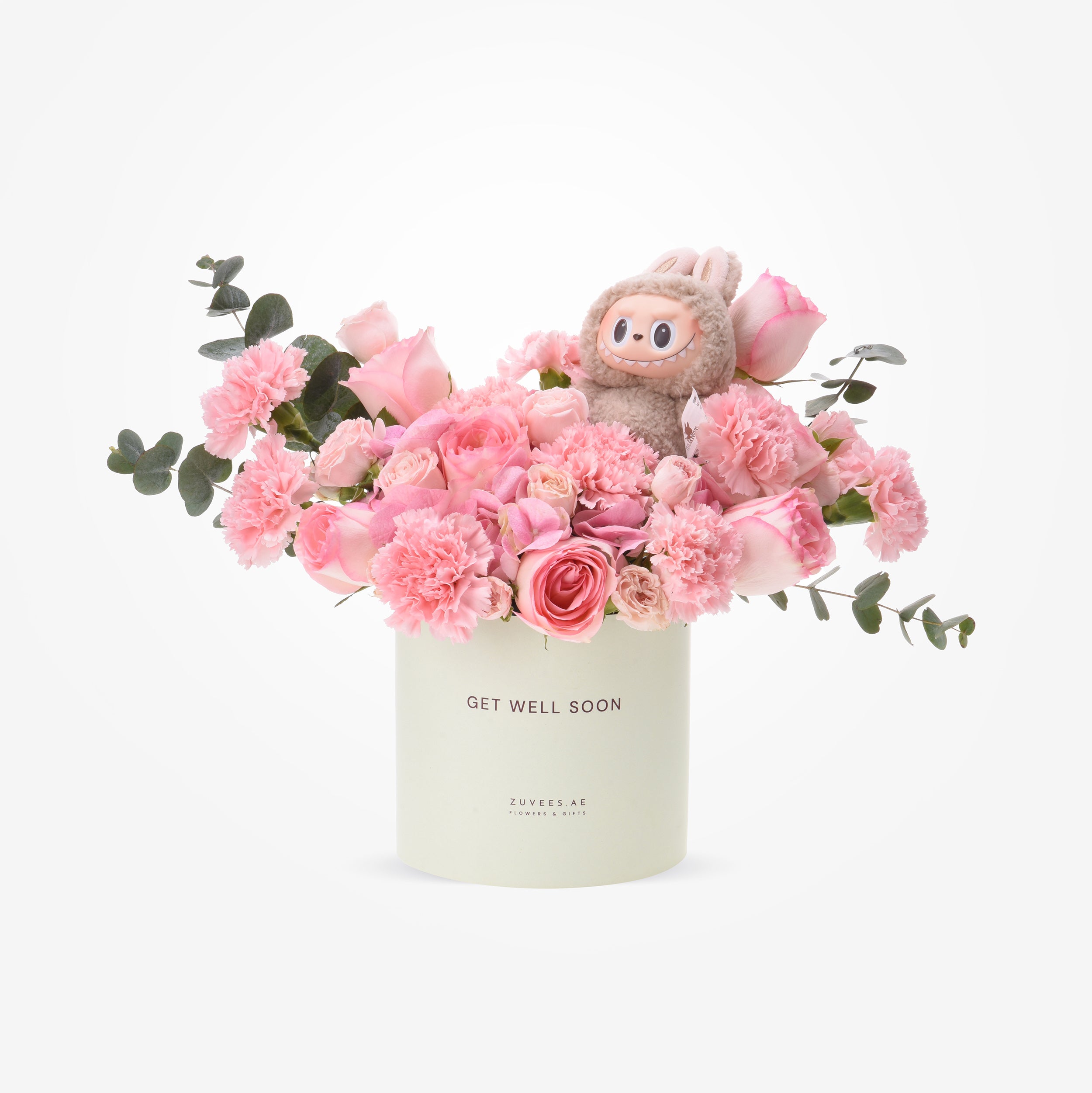 Labubu Pink Bloom Get Well Soon Box