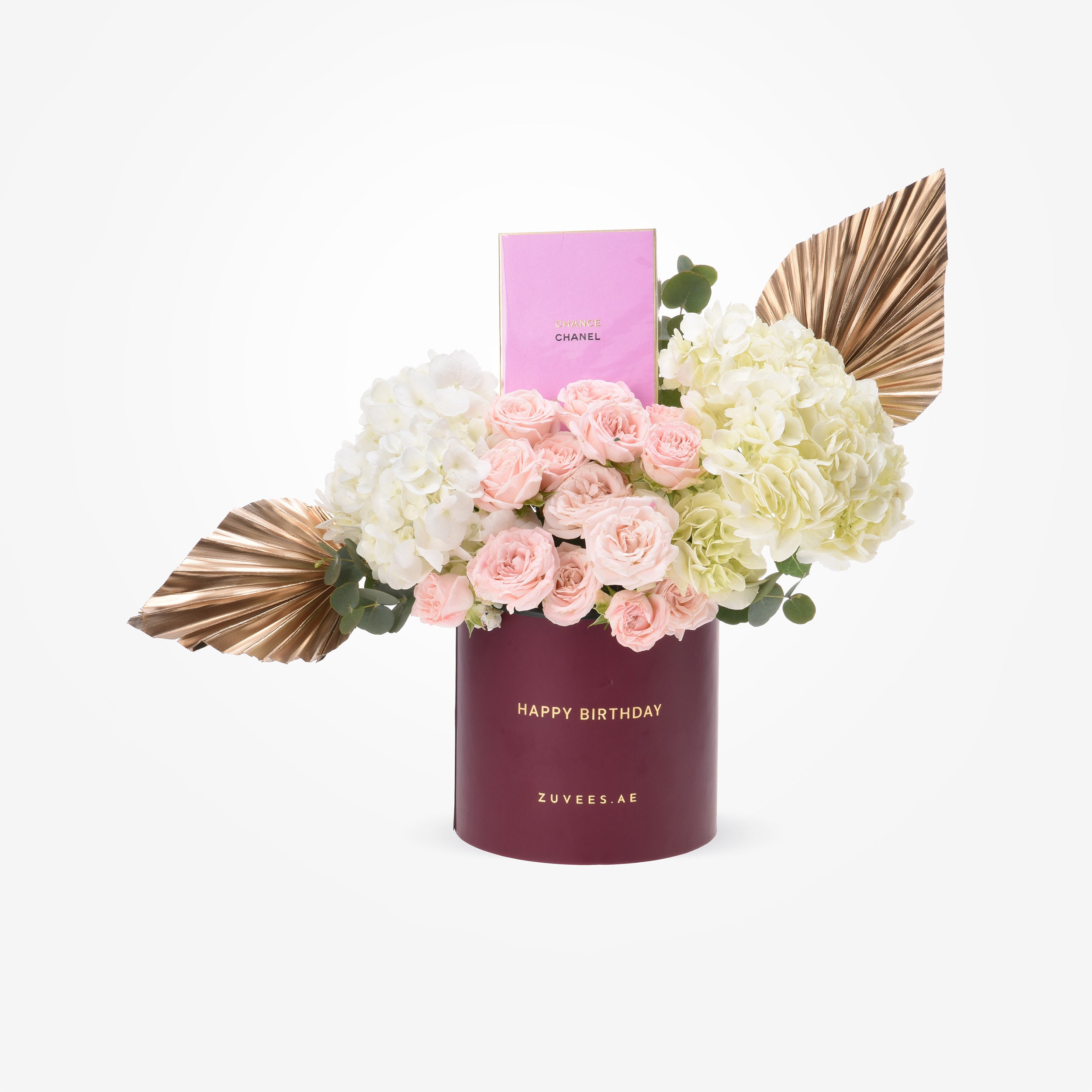 Golden Grace Birthday Bloom Box with Chance Chanel
