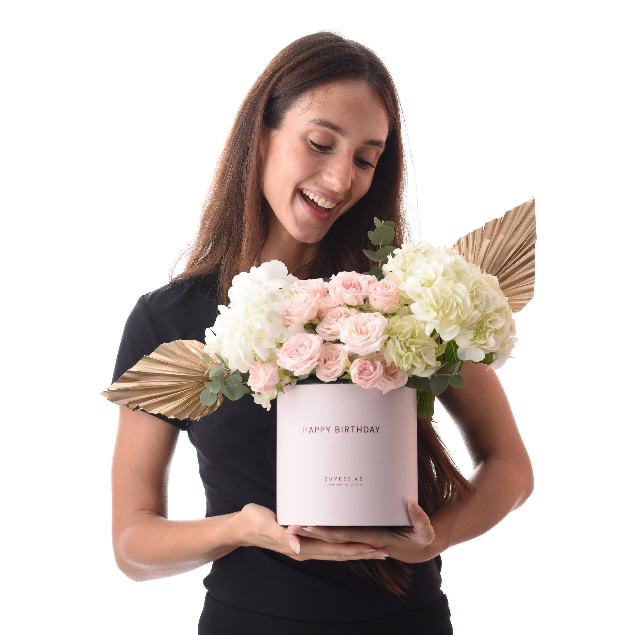 Golden Grace Happy Birthday Flower Box