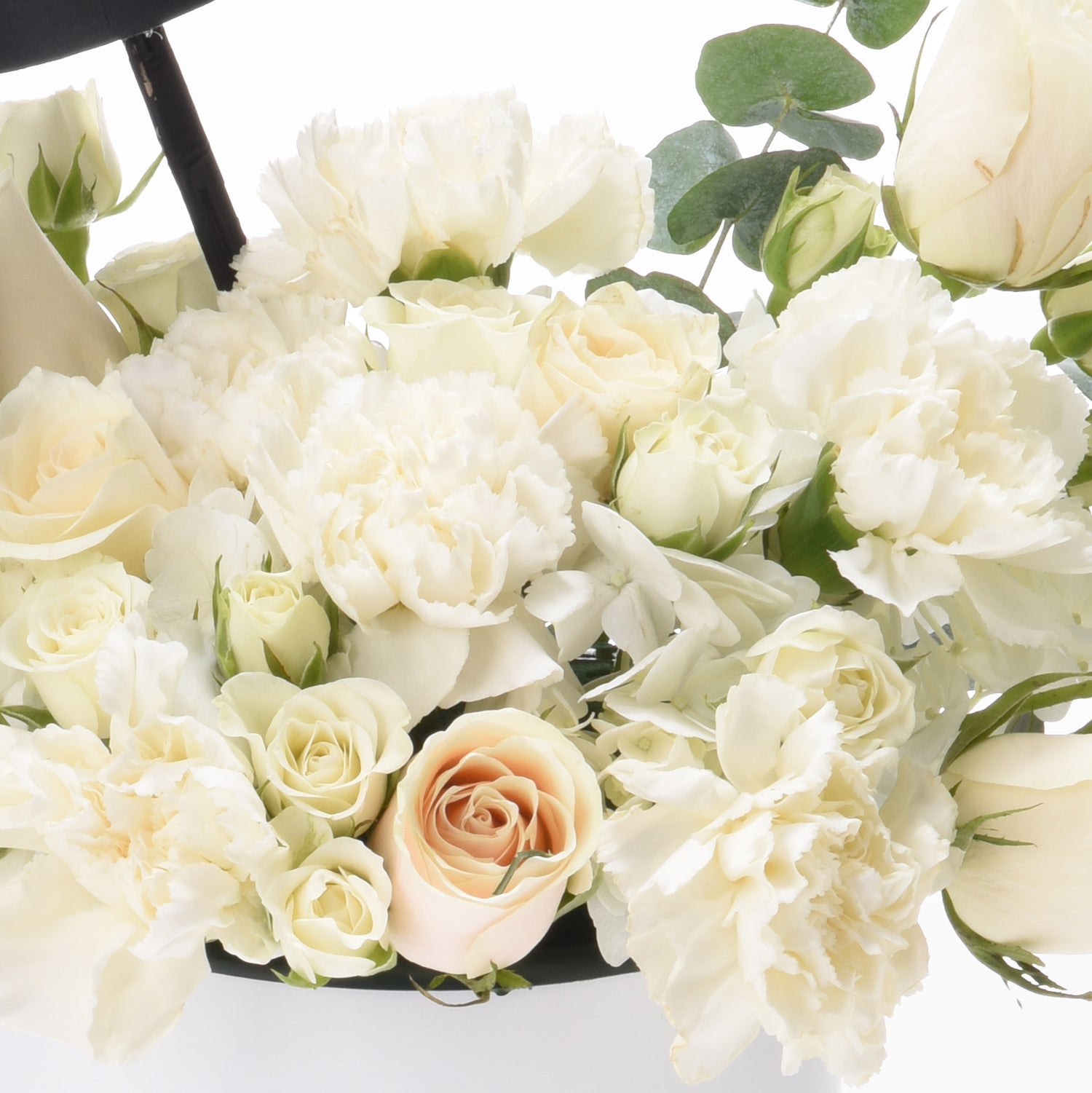 The Purest Triumph – All-White Graduation Flower Box