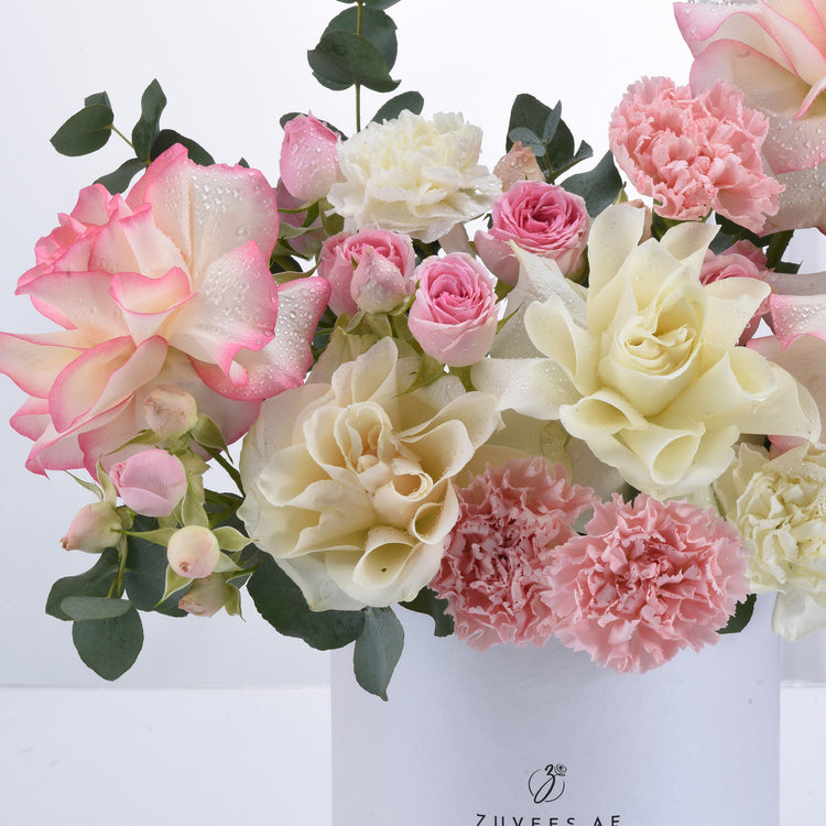 Blush Serenity White Bloom Box - Zuvees.ae