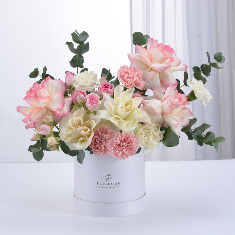 Blush Serenity White Bloom Box - Zuvees.ae