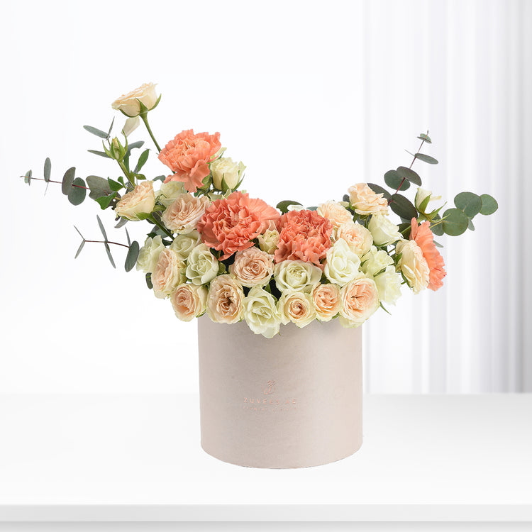 Coral Frost In Sand Bloom Box - Zuvees.ae