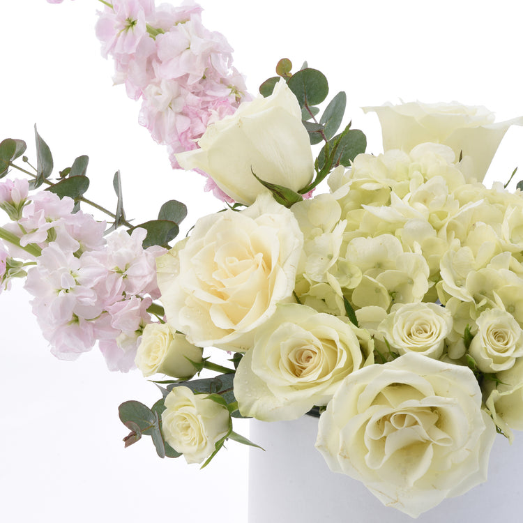 Frosted Elegance In White Bloom Box - Zuvees.ae