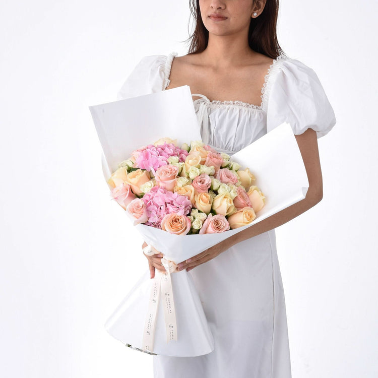 Peach Blossom Enchantment Bouquet - Zuvees.ae