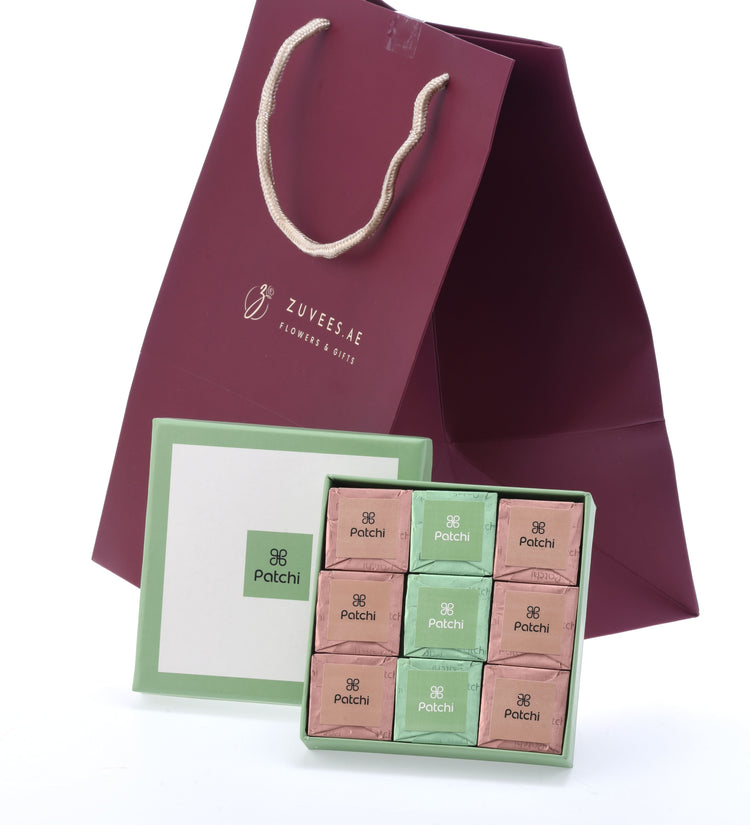 Rose Whisper Bouquet & Patchi Chocolate Combo - Zuvees.ae