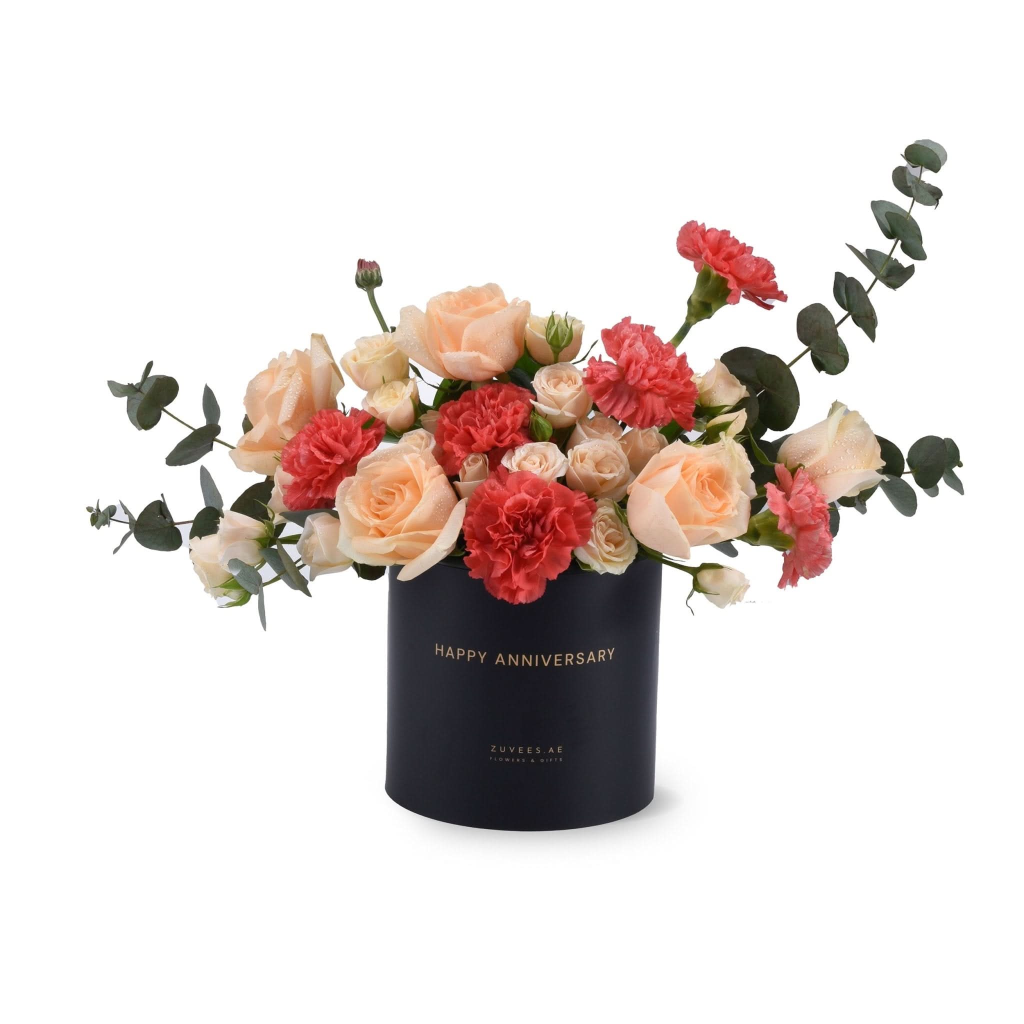 Sunset Bliss Anniversary Bloom Box - Zuvees.ae
