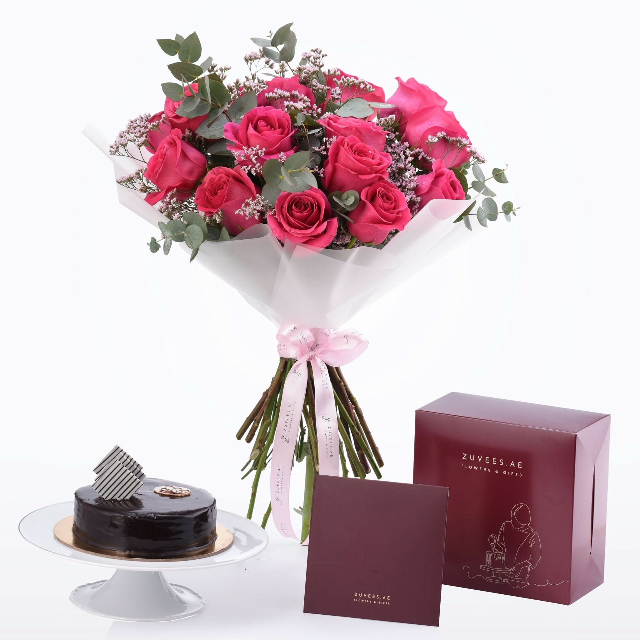Zuvees Rosé Grande with Chocolate Cake - Zuvees.ae