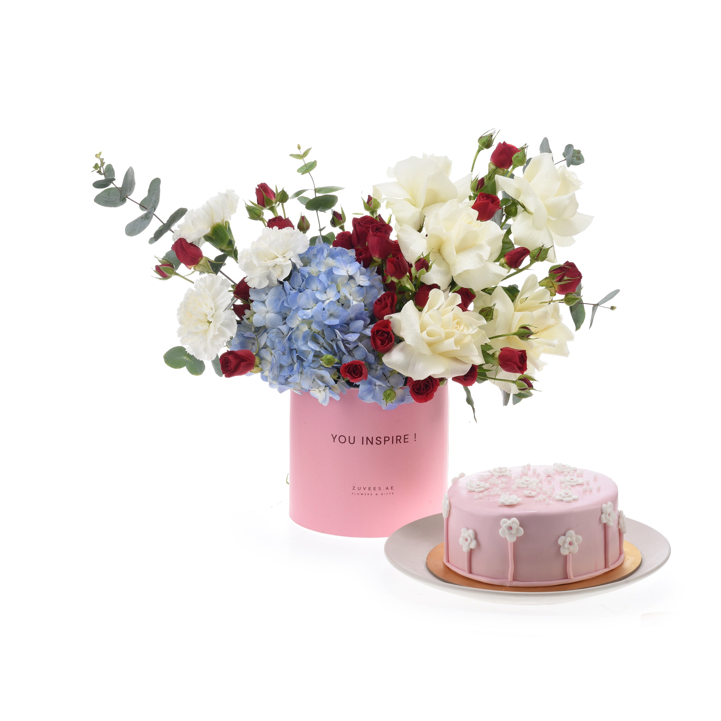 Clouds & Crimson Box & Cake Combo