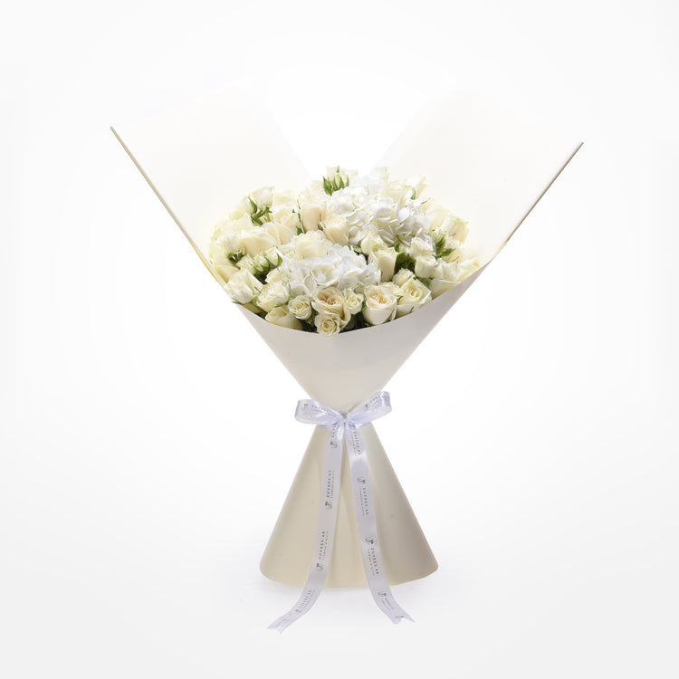 Pearl White Rose Bouquet
