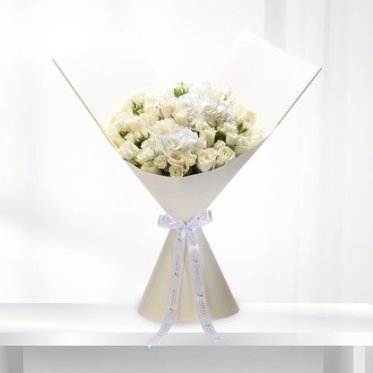 Pearl White Rose Bouquet