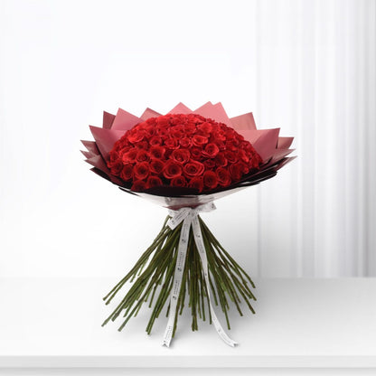 100 Red Roses Love Bouquet